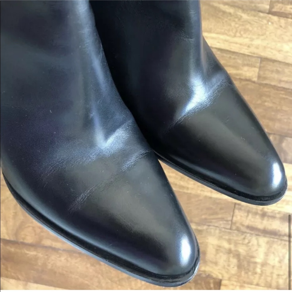 Marni Cut Out Block Heel Leather Black Booties size 9.5 - Picture 8 of 9